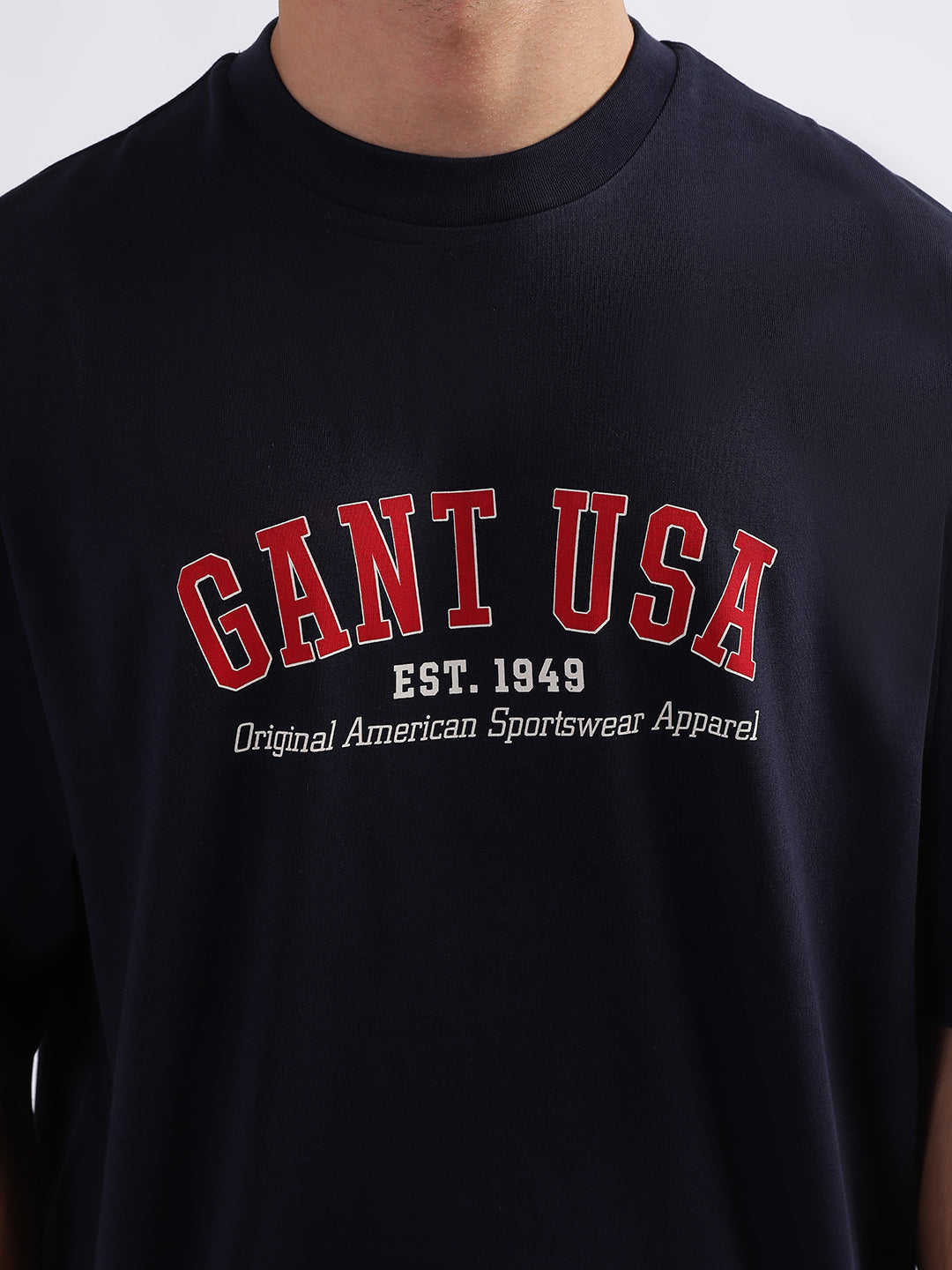 Gant Evening Blue Logo Relaxed Fit T-Shirt