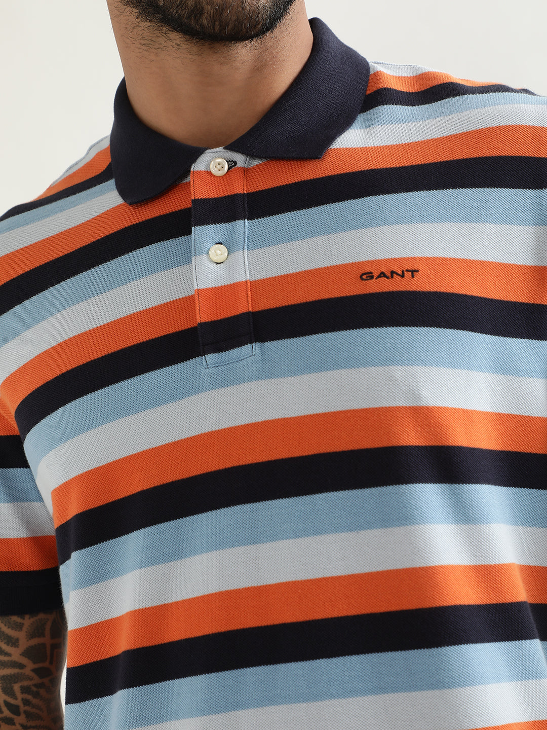 Gant Multi Striped Regular Fit Polo T-Shirt