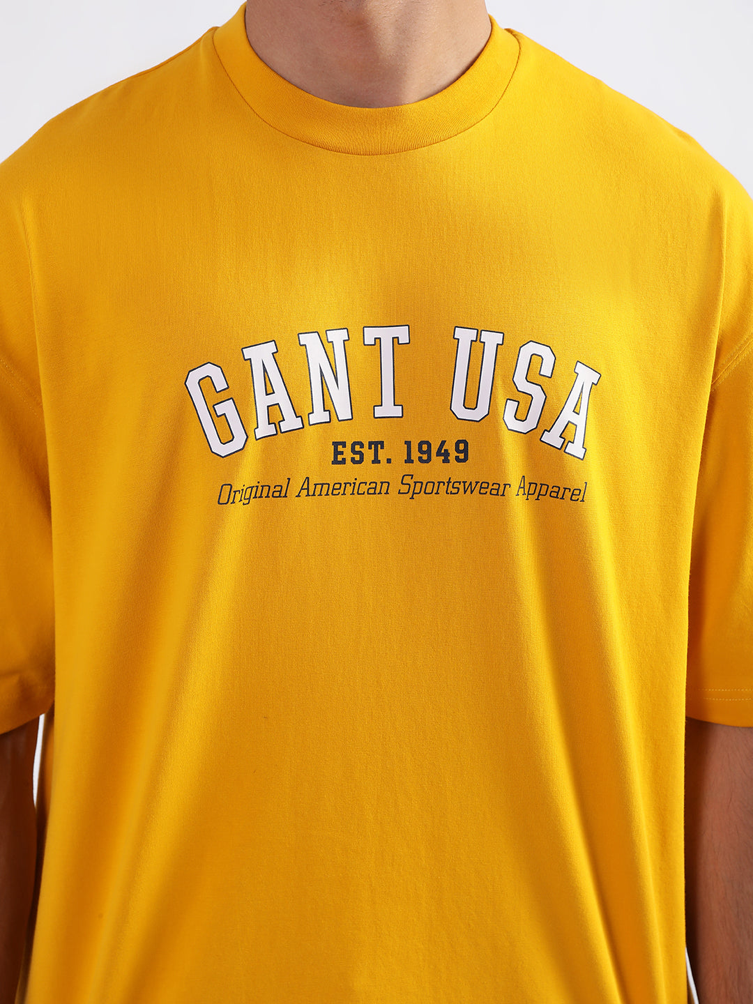 Gant Yellow Logo Relaxed Fit T-Shirt