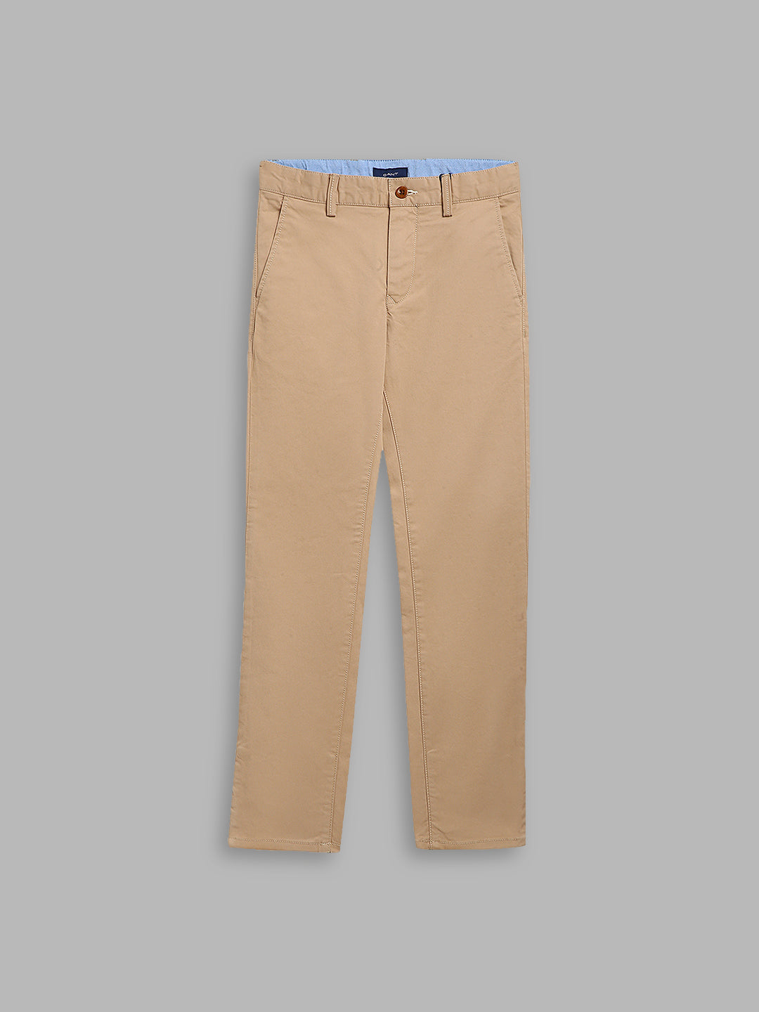 Gant Boys Brown Solid Slim Fit Trouser