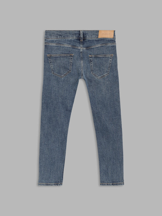 Gant Boys Blue Slim Fit Low Distress Light Fade Jeans