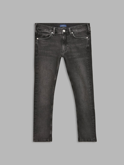 Gant Boys Black Mildly Distressed Jeans