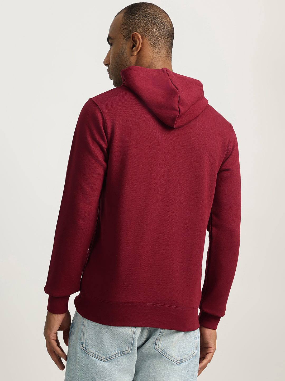 Gant Men Red Solid Hooded Sweatshirt