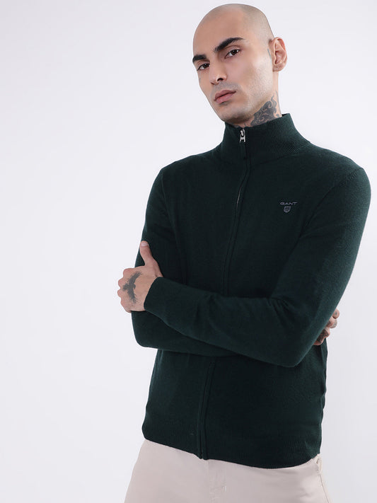 Gant Men Green Cotton Pullover