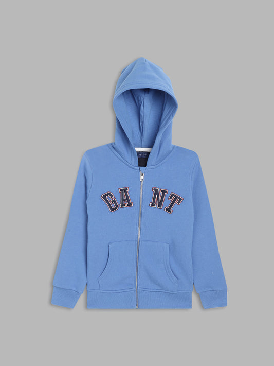 Gant Boys Typography Printed Hooded Pullover Sweatshirt