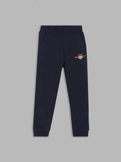 Gant Boys Navy Blue Solid Sweatpant