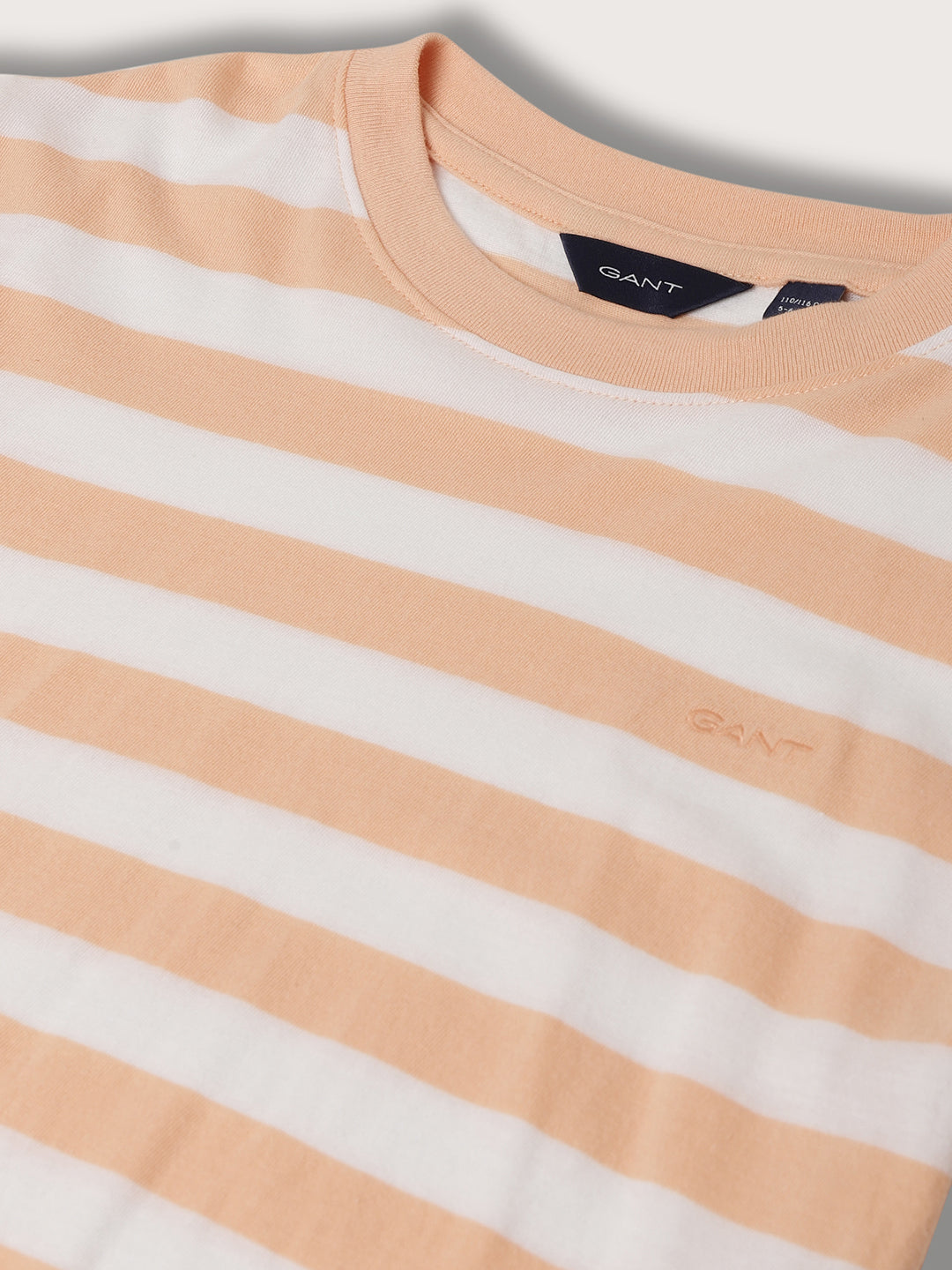 Gant Kids Peach Striped Relaxed Fit T-Shirt