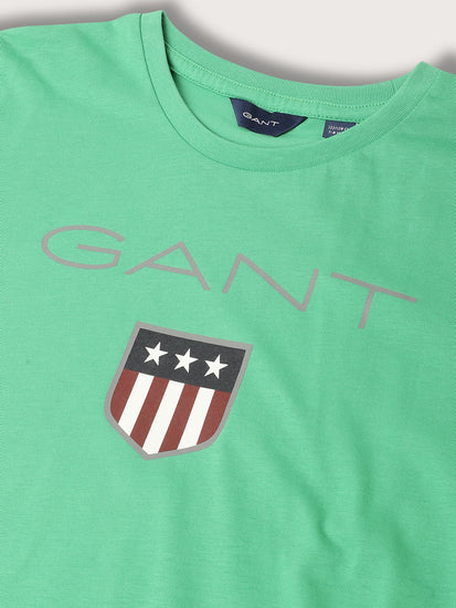 Gant Kids Green Logo Regular Fit T-Shirt