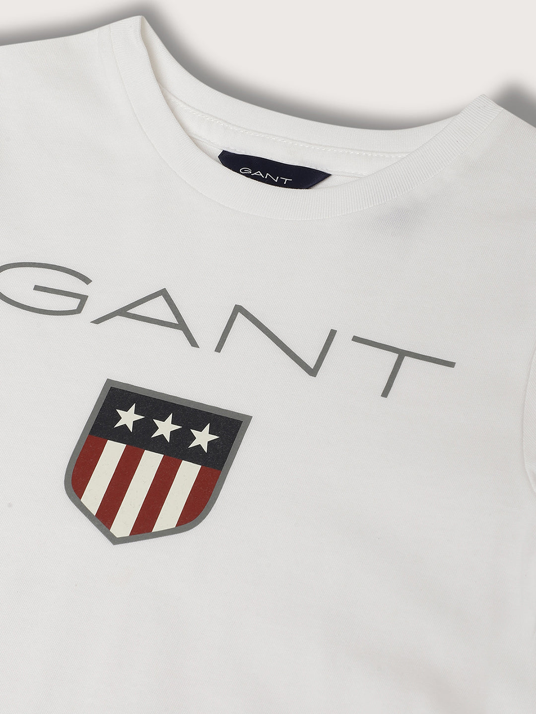 Gant Kids White Logo Regular Fit T-Shirt