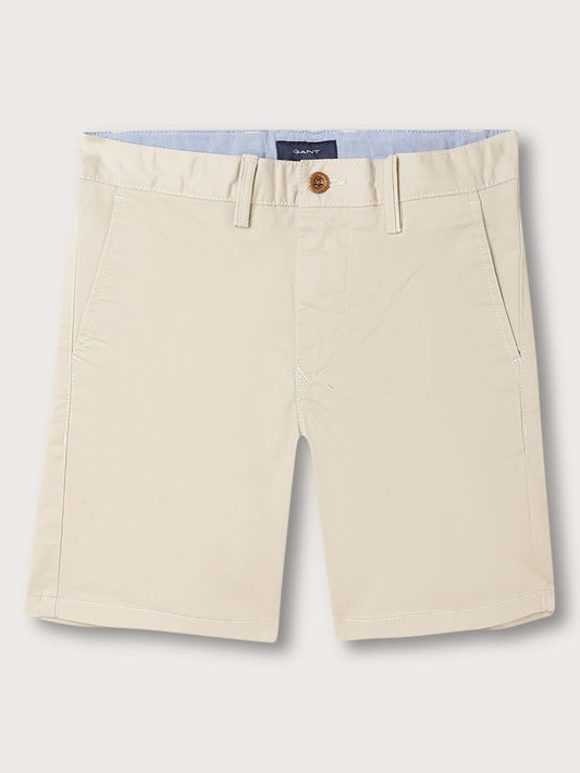 Gant Boys Beige Regular Fit Chinos Shorts