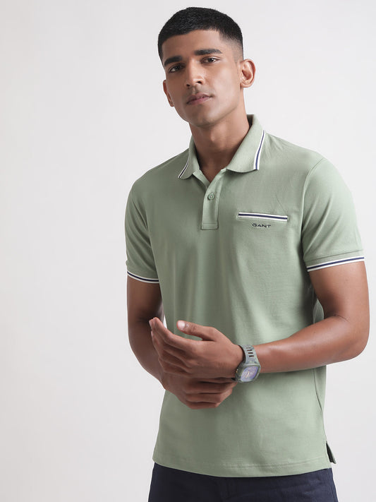 Gant Green Regular Fit Polo T-Shirt