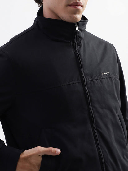 Gant Men Black Solid Collar Jacket