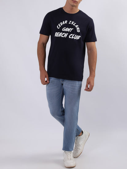 Gant Blue Logo Regular Fit T-Shirt