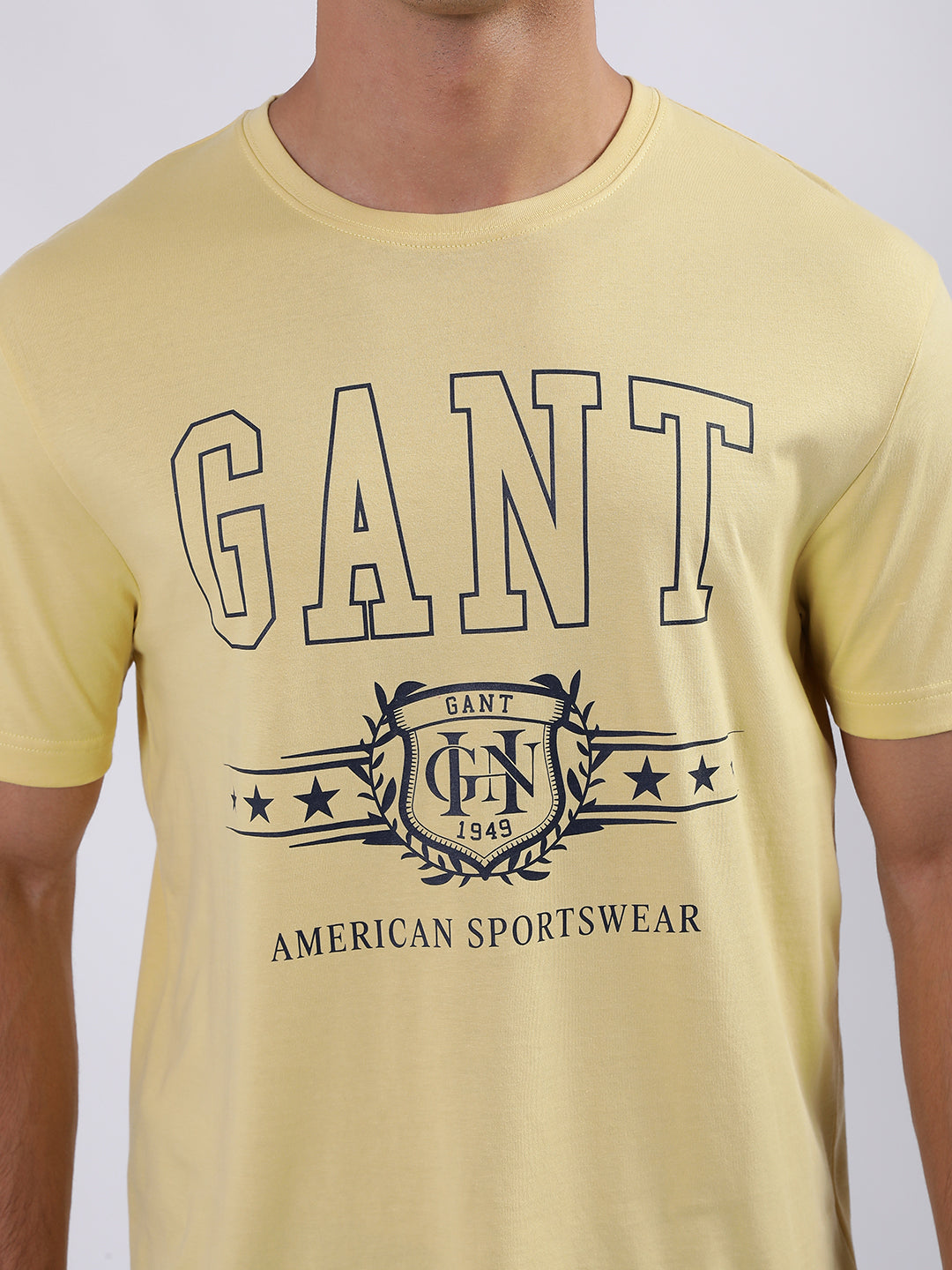 Gant Yellow Logo Regular Fit T-Shirt