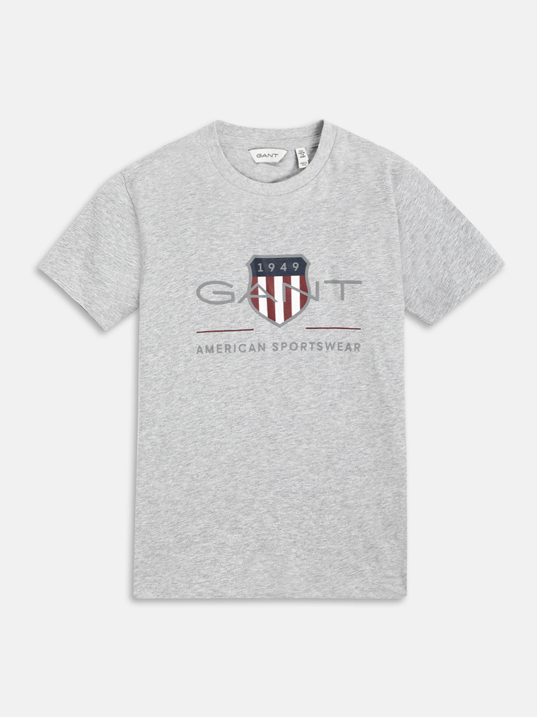 Gant Kids Grey Logo Regular Fit T-Shirt