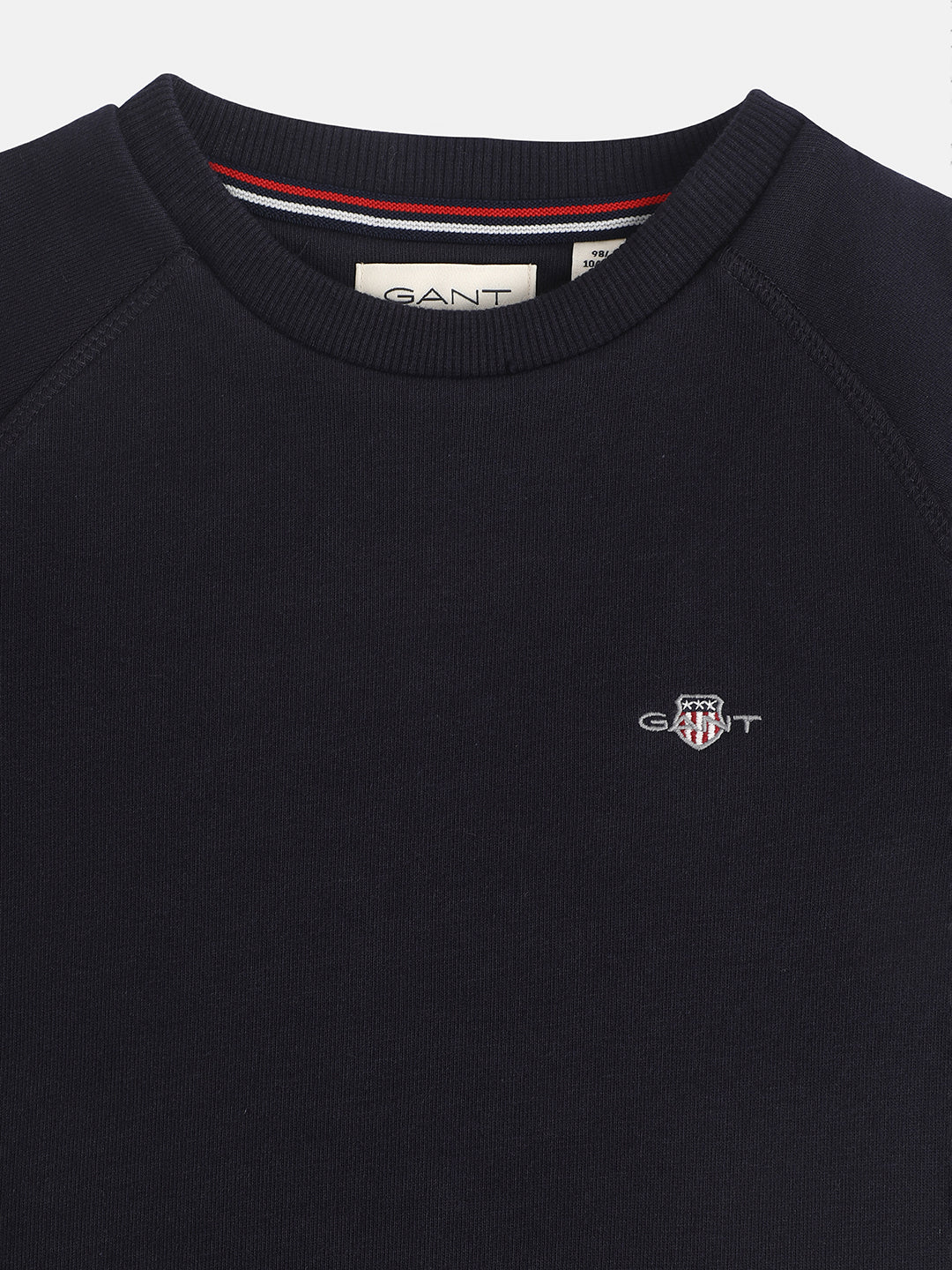 Gant Boys Blue Solid Round Neck Sweatshirt