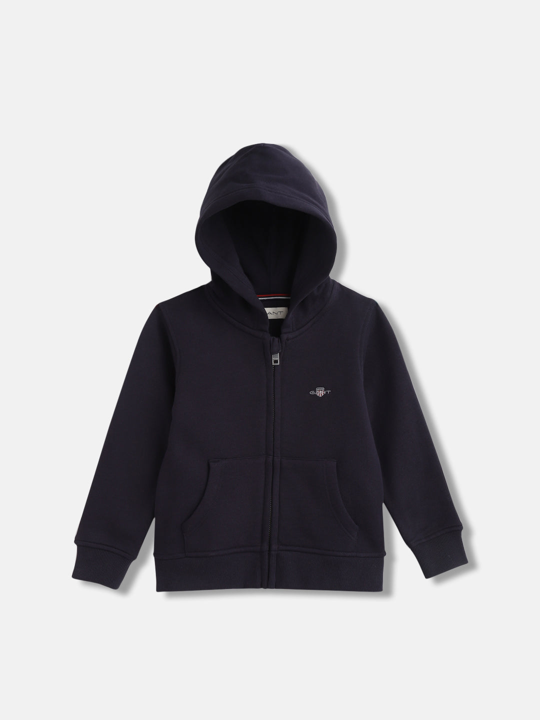 Gant Boys Blue Solid Hooded Sweatshirt