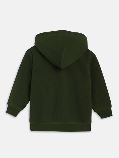 Gant Boys Olive Solid Hooded Sweatshirt