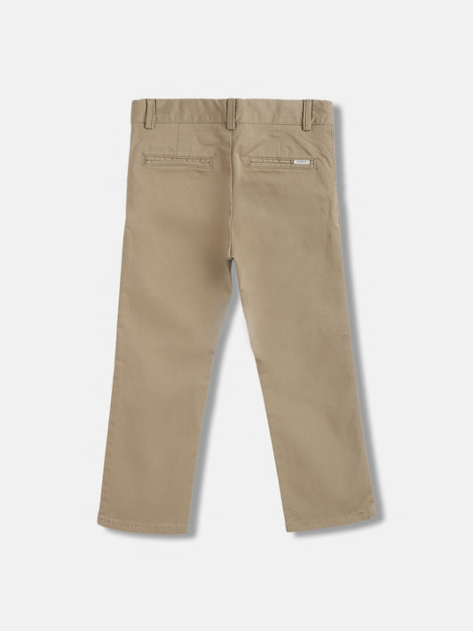 Gant Boys Beige Solid Regular Fit Trouser