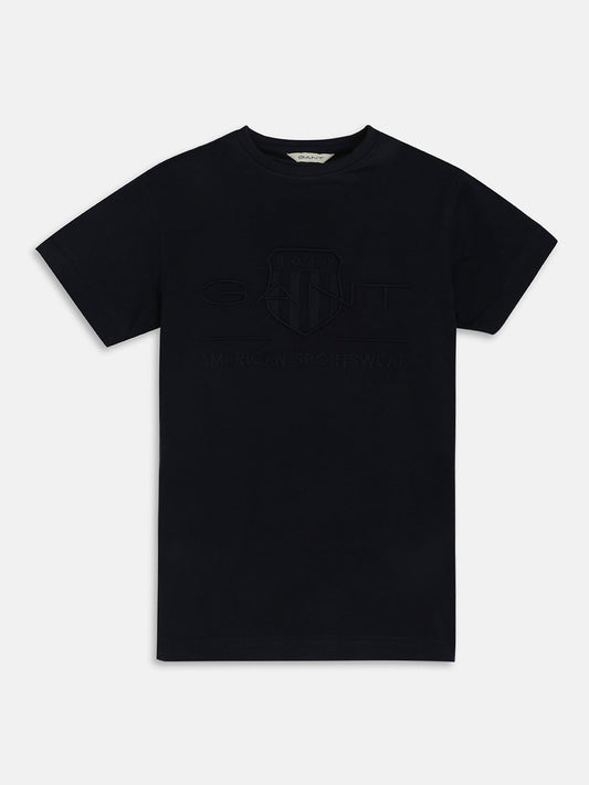 Gant Kids Navy Logo Regular Fit T-Shirt