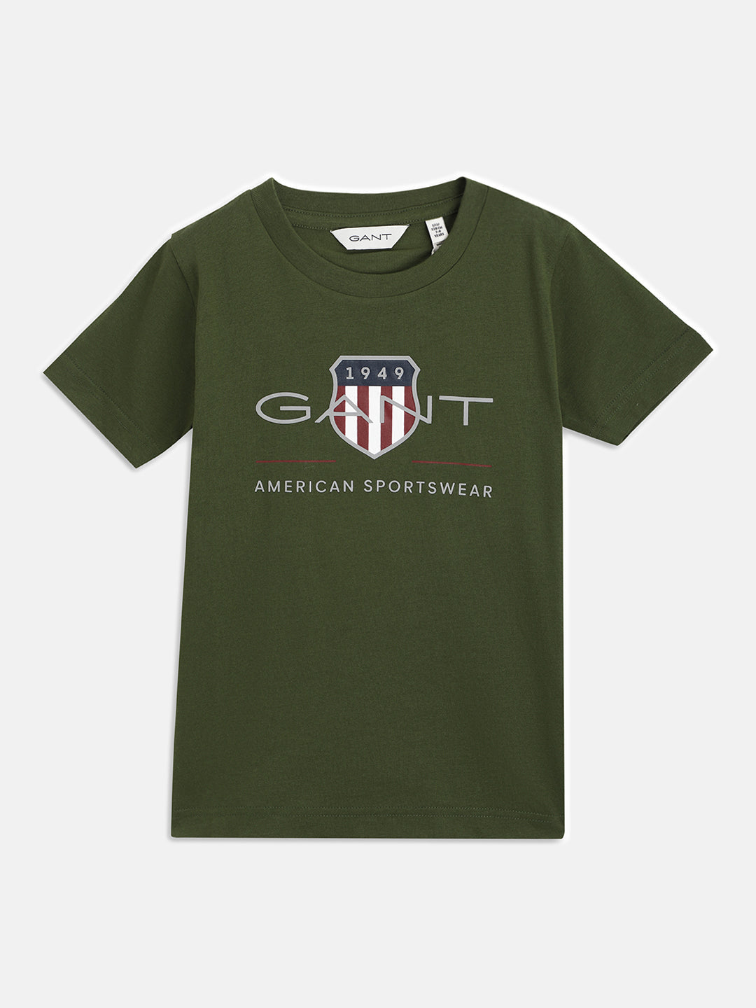 Gant Kids Olive Logo Regular Fit T-Shirt