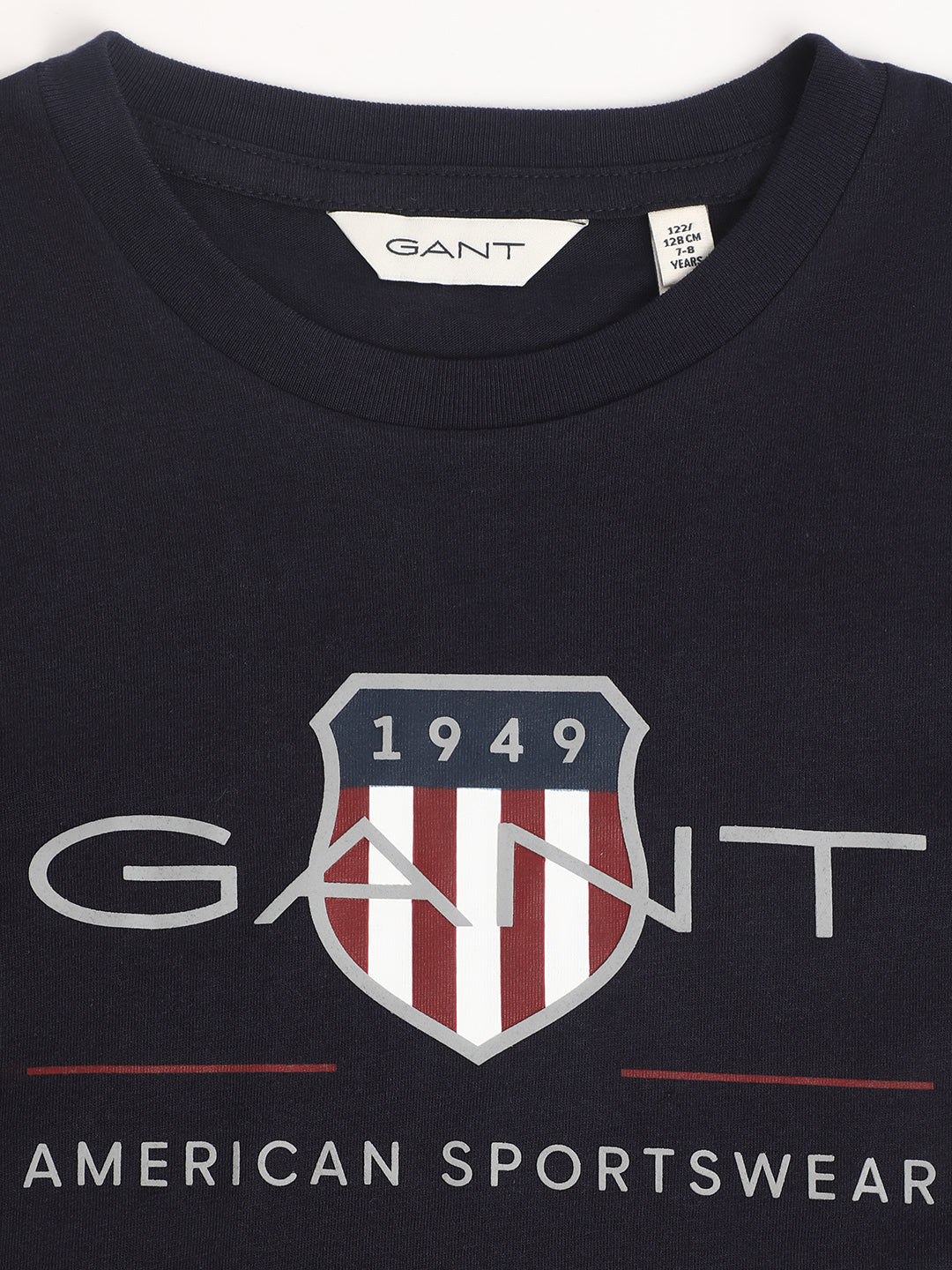 Gant Kids Navy Logo Regular Fit T-Shirt