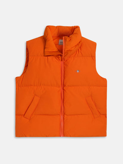 Gant Boys Orange Solid High Neck Jacket