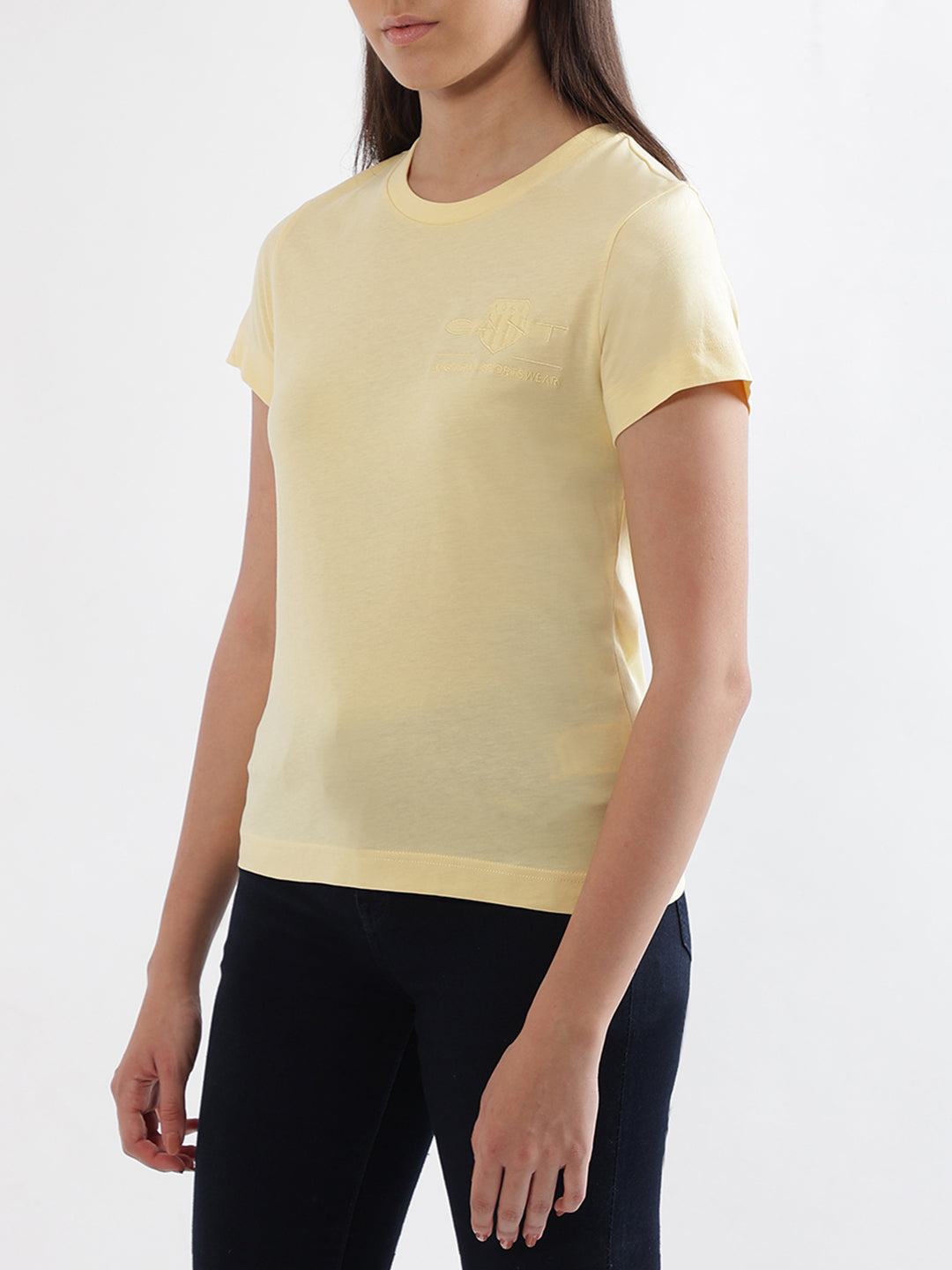 Gant Light Yellow Regular Fit T-Shirt