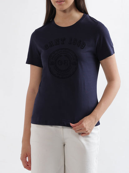 Gant Navy Logo Regular Fit T-Shirt