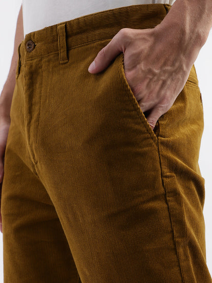 Gant Men Brown Solid Regular Fit Trouser