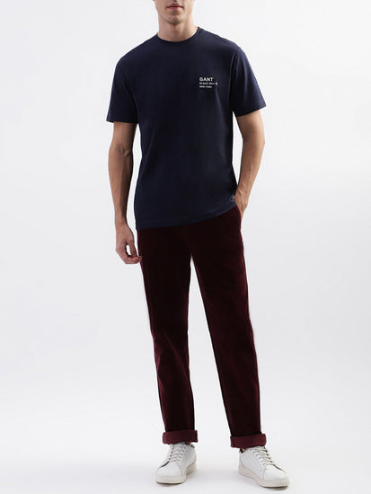 Gant Men Red Solid Regular Fit Trouser