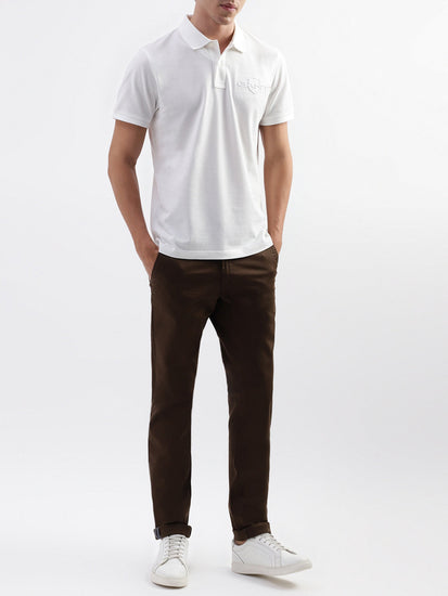 Gant Men Brown Solid Slim Fit Trouser