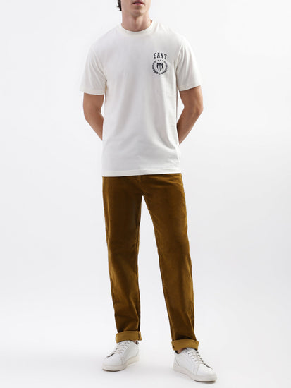 Gant Cream Logo Relaxed Fit T-Shirt