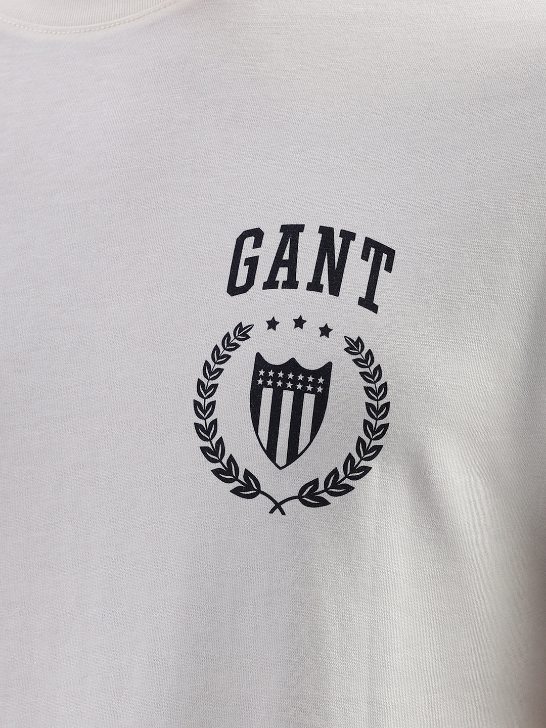 Gant Cream Logo Relaxed Fit T-Shirt