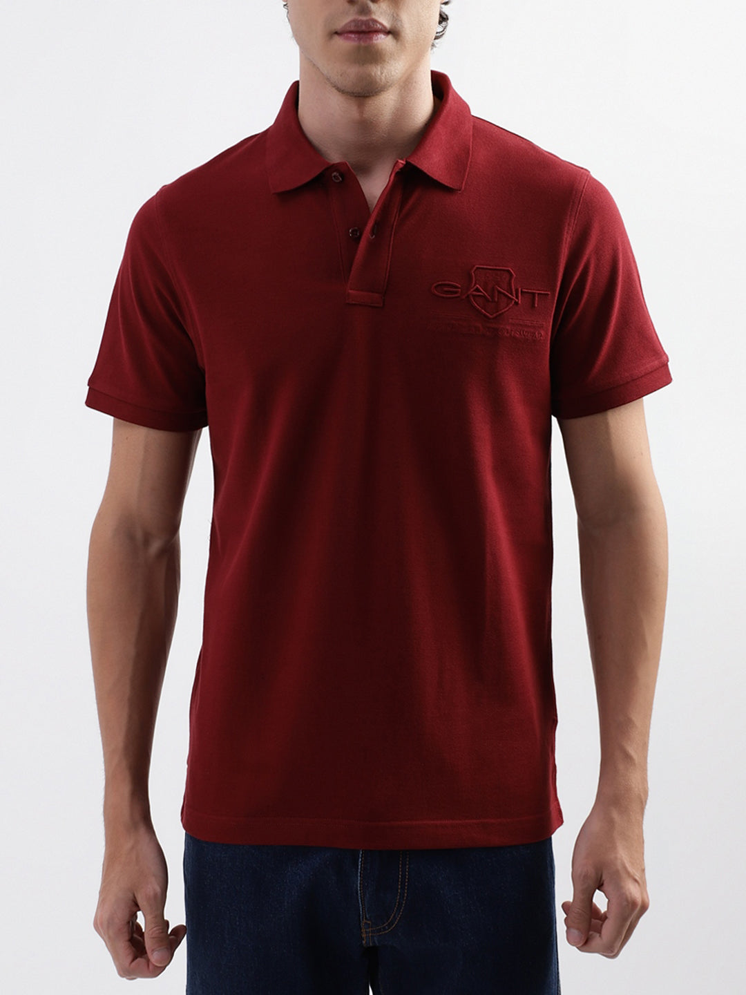 Gant Red Logo Regular Fit Polo T-Shirt