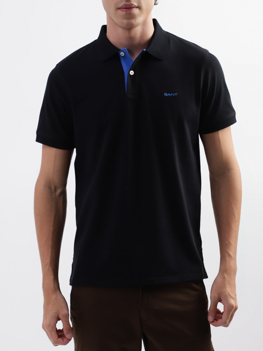 Gant Black Regular Fit Polo T-Shirt