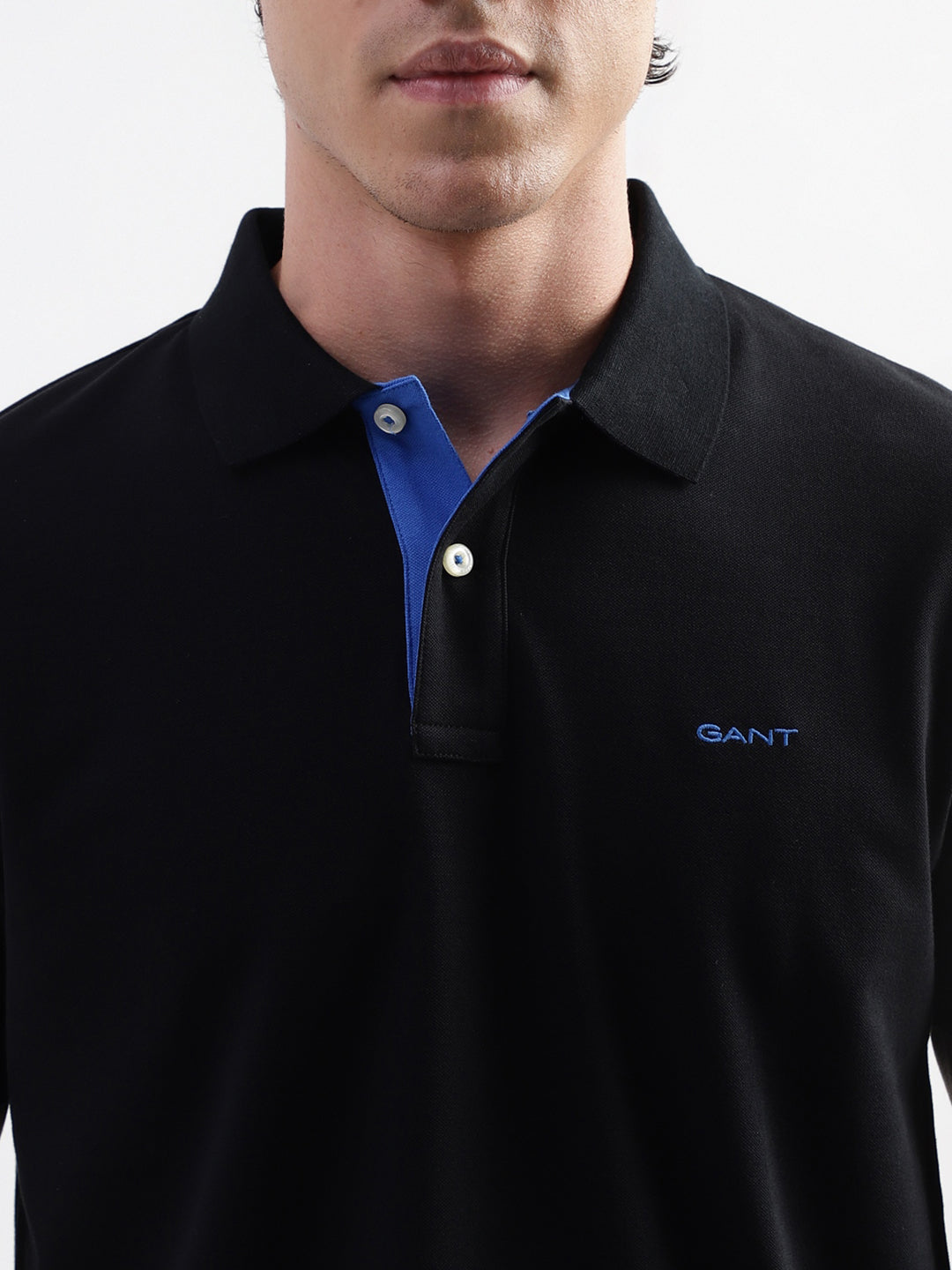 Gant Black Regular Fit Polo T-Shirt