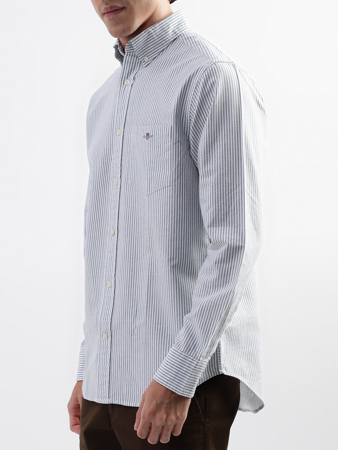 Gant Green Striped Regular Fit Shirt