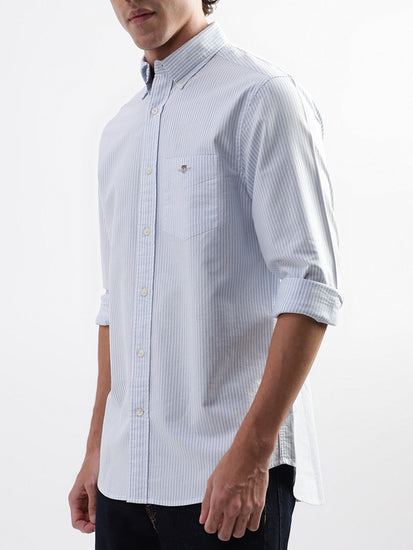 Gant Blue Striped Regular Fit Shirt