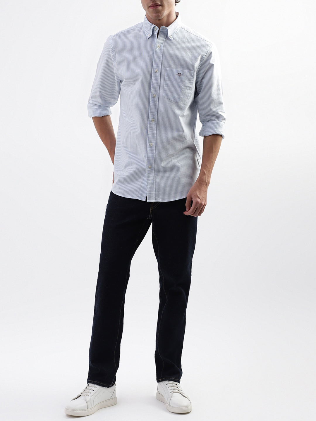 Gant Blue Striped Regular Fit Shirt