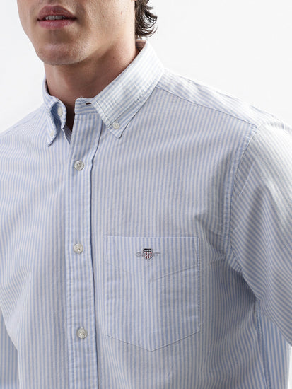 Gant Blue Striped Regular Fit Shirt