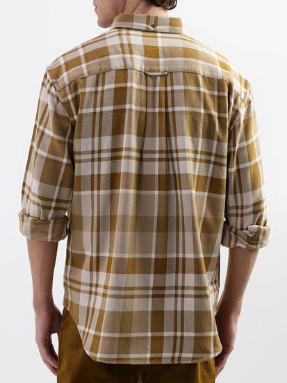 Gant Brown Checked Relaxed Fit Shirt