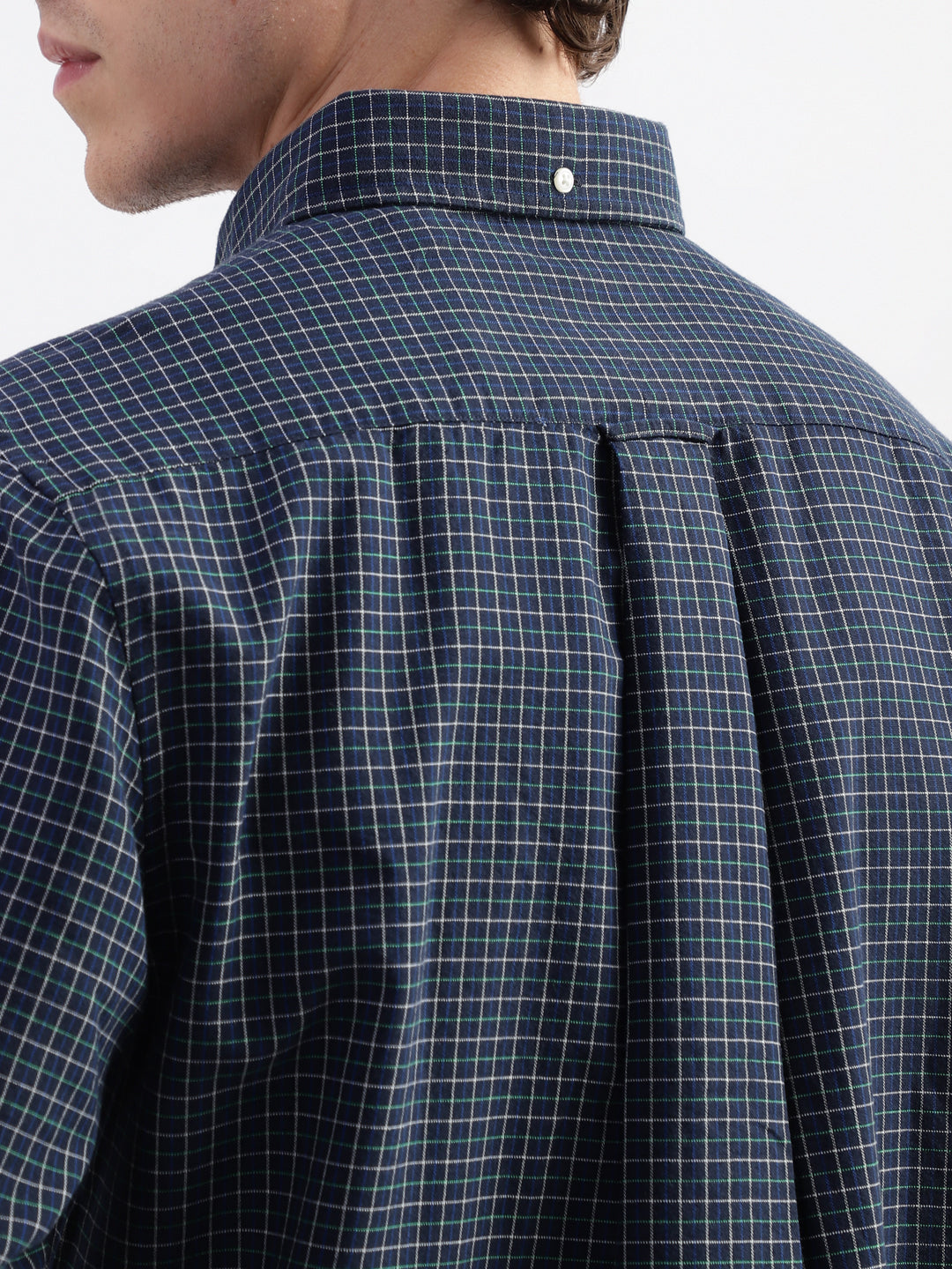 Gant Blue Checked Regular Fit Shirt