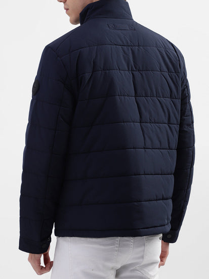 Gant Men Blue Solid High Neck Jacket