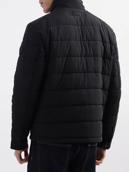 Gant Men Black Solid High Neck Jacket