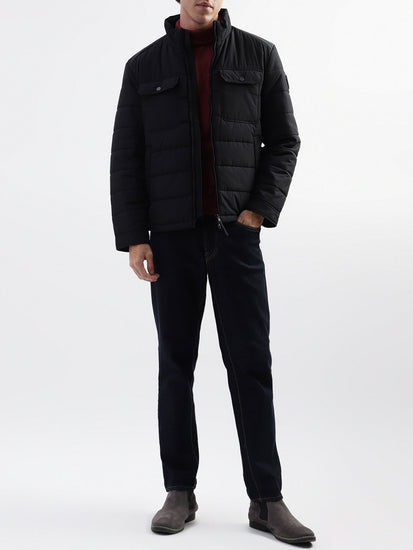 Gant Men Black Solid High Neck Jacket