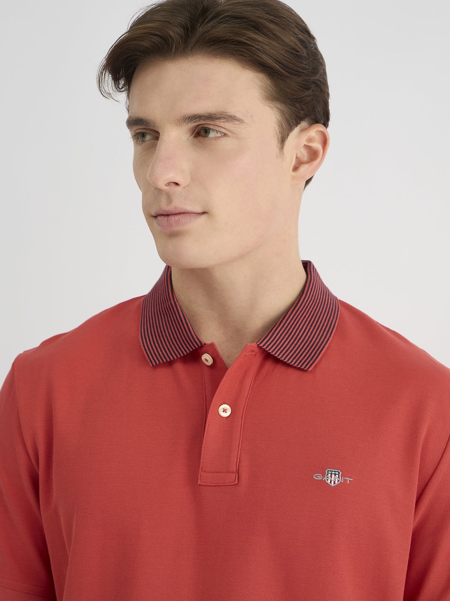 Gant Men Red Regular Fit Solid Polo Tshirt