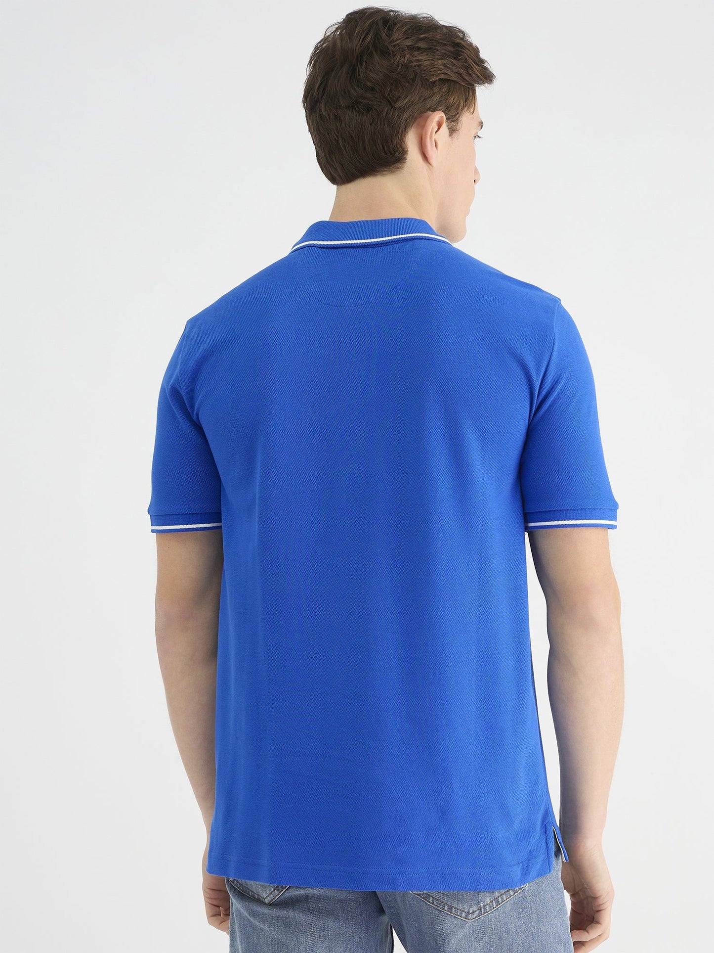 Gant Men Blue Regular Fit Solid Polo Tshirt