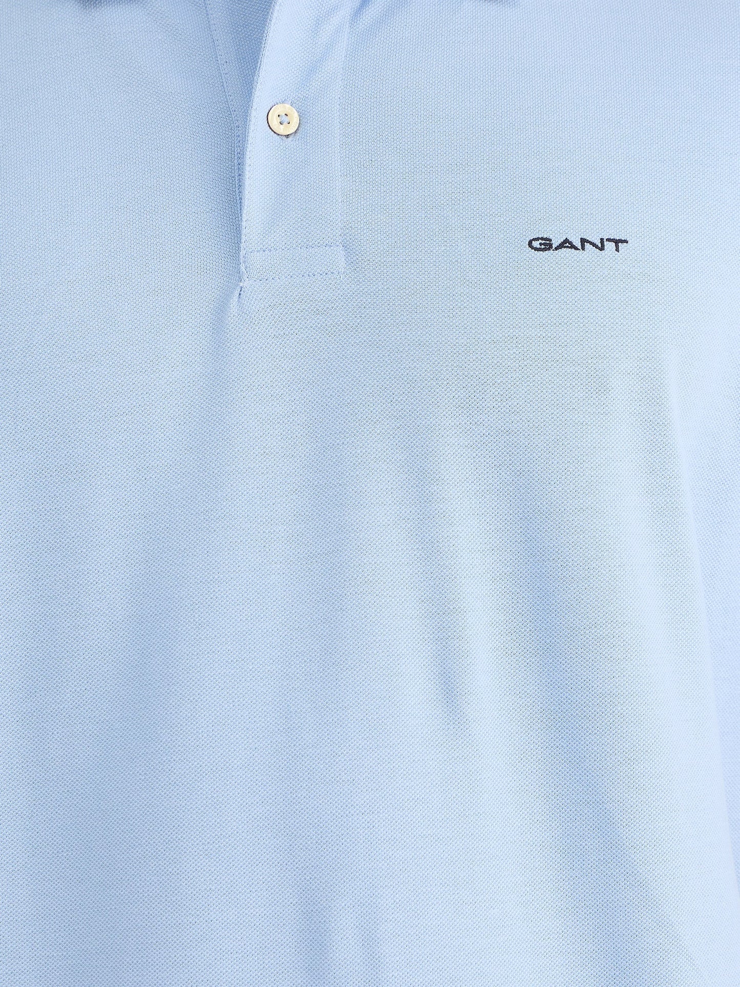 Gant Men Blue Regular Fit Solid Polo Tshirt