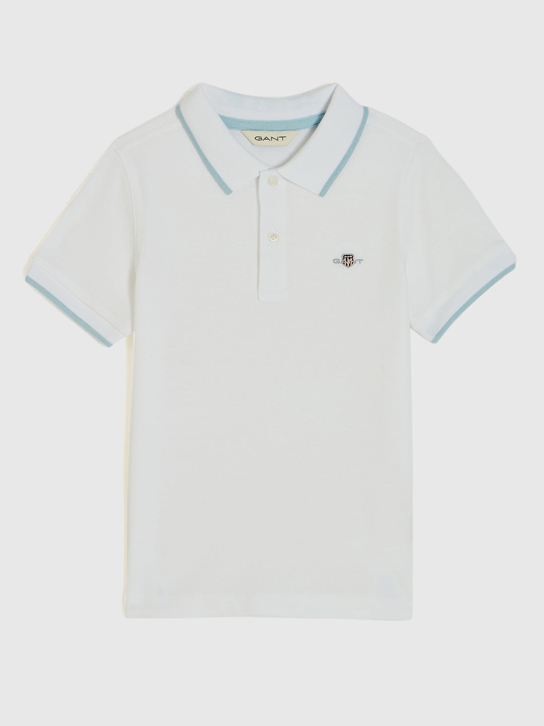 Gant Boys White Short Sleeves Polo T-Shirt